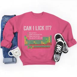 Can I Lick It Sweatshirts Periodic Table Print Men Women Fashion Casual Hooded Shirt Funny Chemistry Clothes Unisex Sweatshirt