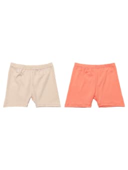 2Pcs Summer Solid Color Kids Leggings Girls Safety Shorts Leggings Girls' Beach Shorts Are Suitable for Children Aged 2-12 Years