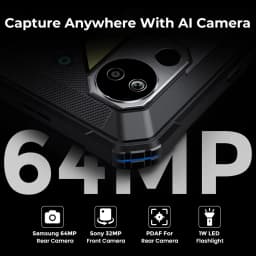 FOSSiBOT DT3 5G Rugged Tablet, Android 15, 10.4 inch 1200x2000 Display, 12GB RAM 256GB ROM, WiFi 6, 21560mAh Battery 66W Fast Charge, 64MP+32MP Camera, LED Flashlight, NFC, GPS/GALILEO/GLONASS/QZSS/BEIDOU/NavIC, Fingerprint & Face ID Unlock