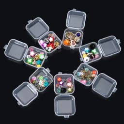 5-50PCS Mini Plastic Storage Box Transparent Jewelry Storage Box Container Portable Earring Ring Earplugs Packaging Storage Case