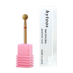 HYTOOS 5mm Ball Cuticle Clean Nail Drill Bit, Titanium Russian Diamond Nail Bits Nail Cleaner Accessories Tool for Dead Skin
