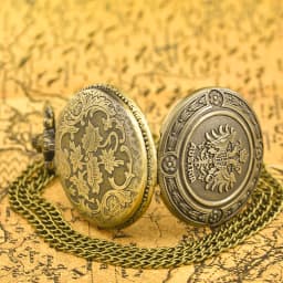 Vintage Bronze Clamshell Double Eagle Nurse Relief Necklace Quartz Pocket Watch Gift Universal For Male And Female Students