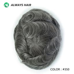 Invisible Hairline Hair System Unit for Men 0.03-0.04mm Super Thin Base Toupee Indian Human Hair Mens' Topper Wig