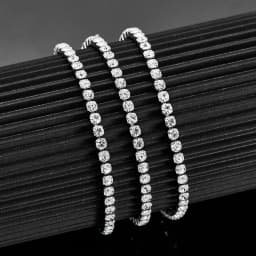CZ Necklace Iced Out Bling Chain 2mm/3mm Sexy Choker Stainless Steel For Women Jewelry Accessories