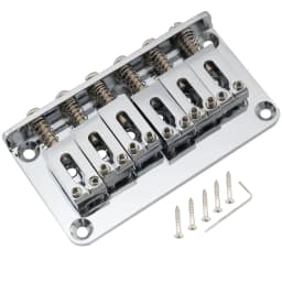 Musiclily Pro 52.5mm(2-1/16 inch) Modern Hardtail Fixed Bridge for ST Tele Style Electric Guitar