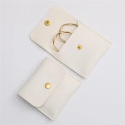 High-end PU Leather Jewelry Packaging Bags Flap Snap Necklace Ring Bracelet Earrings Gift Storage Jewelry Organizer Pouch Joyero