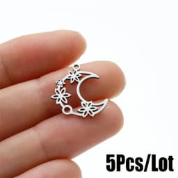 Sun Moon And Star Charm Bracelet Kit Making Supplies Diy Stainless Steel Necklace Pendant Jewelry Creation Trinket Decoration