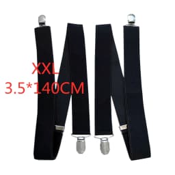 3.5 cm Wide Solid Color No Cross Suspenders Men 4 Strong Clips Women Suspender For wedding Party Trouser Braces