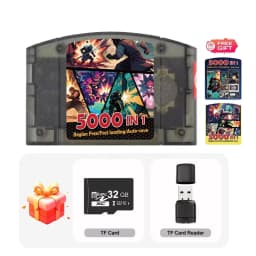 Game Cart For Nintendo 64 Console N64 Game Cartridge With 32GB TF Card 5000 In 1 Games Cassette No Region Restriction