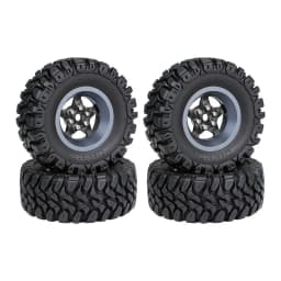 Carbon Fiber Alloy 1.2 Inch Beadlock Wheel Hub Rims for 1/18 TRX4M SCX24 FMS FCX18 FCX24 Furitek RC Car Metal Upgrade Parts