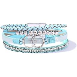 Leather Wrap Bracelet for Women, Boho Western Layered Cuff Jewelry | Stackable , Pairs with Boho Western Outfits, Gift for Women