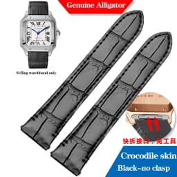 19mm 21mm Quick Release Leather Strap for Cartier Santos Classic Style WSSA0009 WSSA0010 WSSA0018 New SANTOS Watch Band Chain