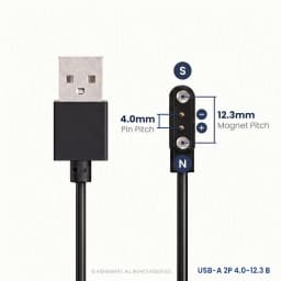 Smart Watch Magnetic Charging Cable USB Charger 2Pin 4Pin 5Pin Power Line For Smartwatch Earphone Glasses Juicer Beauty Devices