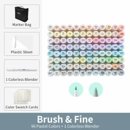 Ohuhu Honolulu B Marker Pen Set Color Markers Alcohol Art Markers Refillable Dual Tips Sketching Drawing Manga School Supplies