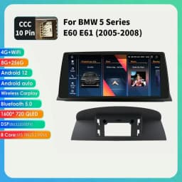 10.25 Android 13 Autoradio For BMW 5 Series E60 E61 CCC CIC 2005-2010 Multimedia Player 4G Carplay 2din Car radio GPS Stereo RDS