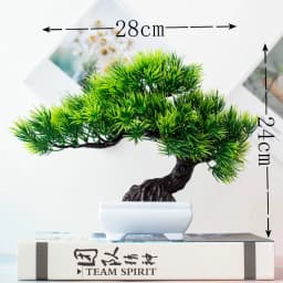 New Green Small Tree Potted Bonsai Ornaments Home Garden Hotel Bathroom Bedroom Decoration Artificial Plants Bonsai Fake Plants