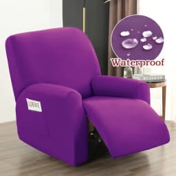 Water-resistant Recliner Covers with Pockets Stretch Reclining Chair Covers Sofa Couch Covers Furniture Protector for Pet Kids