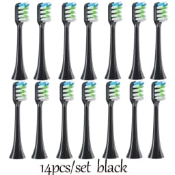 14 PCS SOOCAS X3S Replacement Toothbrush Heads SOOCAS X3U/X3Pro/D2/ D3S/D5 Sonic Electric Tooth Brush Soft Bristle Nozzles
