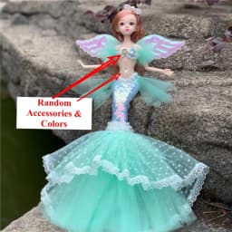 45cm/17.71'' Enchanting Princess Mermaid Doll - Perfect Birthday Gift for Girls & Children's Pretend Play House Dress Up Toy