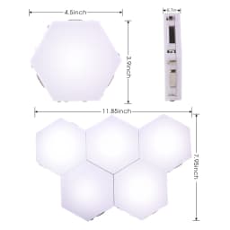1-12PCS Touch Sensor Light Hexagonal Atmosphere Quantum Wall Lamp For Game Bar Bedroom Creative DIY Decoration LED Night Light
