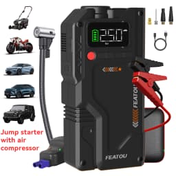 Portable Car Jump Starter, Jump Starter With Air Compressor, 6000A Peak BatteryJumper StarterPortable,Jump Box For Car Battery,