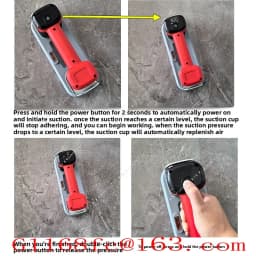 Glass Tile Suction Cup, Automatic Air Replenishment Strong Holder, Floor Gap Repair Tool, Electric Vacuum Suction Cup