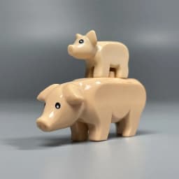MOC City Animals Building Block Model Farm Ranch Scene Accessories Goat Wolf Pig Owl Flamingo Parrot Bird Zoo Kids Brick Toy T04