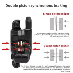 TTPRO MT200 Double Piston Hydraulic Disc Brake Set, Mountain Bike Hydraulic Disc Brake, MTB Hydraulic Brake