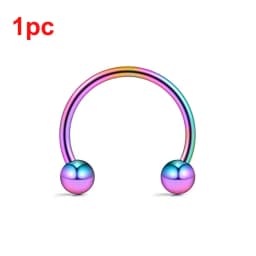 Punk C Shape Steel Nose Ring Horseshoe Lip Ring puncture Hook Clip Earrings Septum No Allergic Body Piercing Jewelry Nose Rings