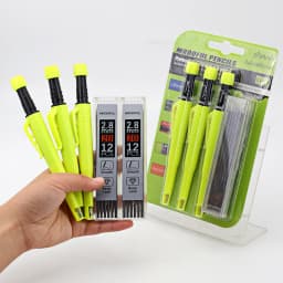 Carpenter's Pencil Card Set, Deep Hole Marking And Drawing, With 2.8mm 2Box Leads, For Carpenter Woodworking Architect