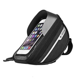 Waterproof Touch Screen Bike Handlebar Bag with Sun Shade Cover 1L Polyester Cycling Phone Pouch