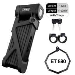 Etook Bicycle Folding Lock Lengthen Anti Theft Heavy Duty Strong Foldable Lock For E Bike Scooter Motorcycle Patented Bracket