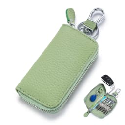 Key Case Multifunctional Zipper Men's Household Key Case Universal Car Keybag Women Leather Organizer Keychain Wallet 10 Color