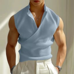 INCERUN Men Tank Tops Solid Color V Neck Sleeveless Casual Male Vests Summer Streetwear 2024 Fashion Leisure Korean Men Clothing