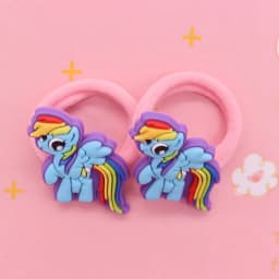 2Pcs/Set Sweet Cake Ice Cream Shape Hair Accessories Colorful Nylon Headband Kids Ponytail Holder Scrunchie Ornaments Gift