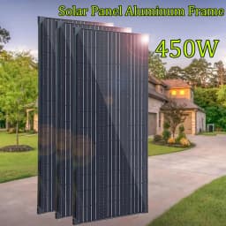 450W 300W 150W Rigid Solar Panel Kit 12v Solar Charging Panels Aluminum Frame Photovoltaic System, for Home Outdoor RV Roof
