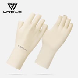 WRELS Half Finger Sunscreen Gloves Casual Elastic Nail Art Anti-UV Protection Gloves Woman Breathable Elastic Driving Gloves