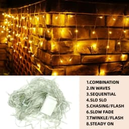 Christmas Garland LED Curtain Icicle String Light 220V 4.5m 100Leds Indoor Drop LED Party Garden Stage Outdoor Decorative Light
