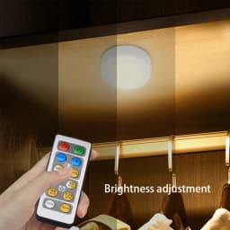 1-6pcs LED Under Cabinet Light 3 Colors Dimmable Night Light with Remote Control Battery Powered Bedroom Lamp Wardrobe Lights