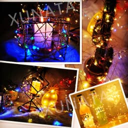 1m 2m 4m Battery Power LED String Fairy Light Warm Red Green Blue with On Off Switch for Wedding Garden Party Christmas Decor