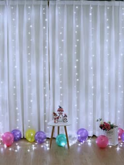 Fairy Curtain Lights USB Remote Control Waterproof LED String Lights for Bedroom Indoor Outdoor Wedding Christmas Party Decor