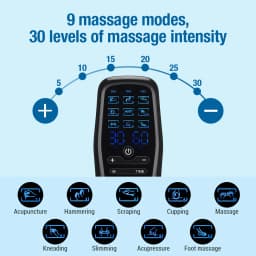 Digital TENS Machine EMS Massager with 9 Modes 30 Gears Electric Pulse Muscle Stimulator for Back And Neck Electrode Massage Pad