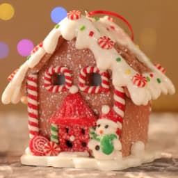 Christmas Theme Pendant Gingerbread Santa Claus Light House Soft Pottery Hanging Tree Year Party Decoration
