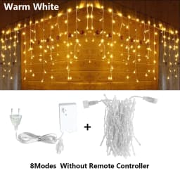 3.5M-40M LED Icicle Curtain String Fairy Lights Garland Outdoor Christmas Lights New Year Birthday Wedding Street Holiday Decor