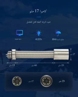 Sewer Pipe Inspection Camera Head, SYANSPAN 23mm/17mm Drain Sewer Pipeline Industrial Endoscope Camera Parts Replacement NO Skid