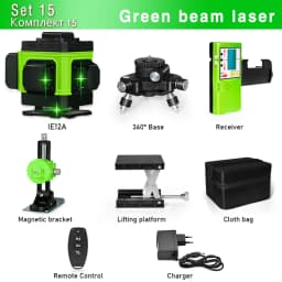 Clubiona 12 and 16 lines Professional Floor Ceiling Remote Control Green Line Laser Level with Pulse mode