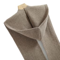 Autumn Winter Thickened One-Piece Scarf Hat 100% Merino Wool Knitted Frostproof Neck Protection Integrated Scarf Hat
