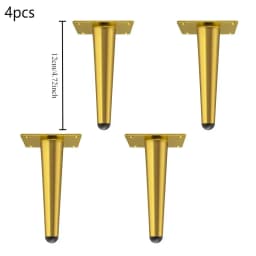 4pcs Sofa Legs Round Solid Metal Furniture Legs Sofa Replacement Legs Perfect Mid-Century Modern Sofa Couch Bed Coffee Table