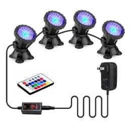 IP68 Waterproof Underwater LED Lights 12V RGB Multicolour Aquarium Light Garden Fountain Pond Fish Tank Swimming Pool Spot Lamp