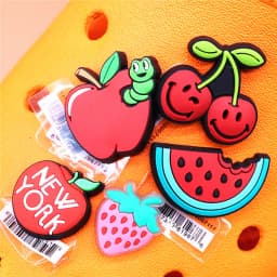 Original Various Fruit Designer Shoe Charms 5pcs/lot Clog Buckle Accessories Luxury Upper Jewelry Decorations Gift Preferred